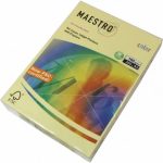 Цветен картон Maestro Color Жълт пастел, А4, 250 л. 160 g/m2