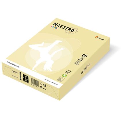 Цветна хартия Maestro Color Жълт пастел, А4 100 л. 80 g/m2 Цветна хартия Maestro Color Жълт пастел, А4 100 л. 80 g/m2