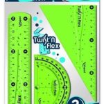 Комплект чертожни инструменти Maped Twist`n Flex Три части, Пластмасови гъвкави, Цветен микс