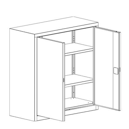 Метален шкаф Malow Office Locker SBM 102 С два рафта, 80x43.5x104 cm Сив Метален шкаф Malow Office Locker SBM 102 С два рафта, 80x43.5x104 cm Сив