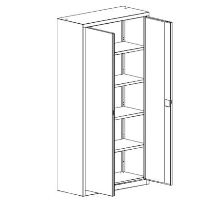 Метален шкаф Malow Office Locker SBM 202 С четири рафта, 80x43.5x199 cm Сив Метален шкаф Malow Office Locker SBM 202 С четири рафта, 80x43.5x199 cm Сив