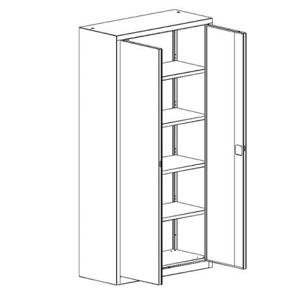 Метален шкаф Office Star С четири рафта, 90x40x185 cm Сив Метален шкаф Office Star С четири рафта, 90x40x185 cm Сив