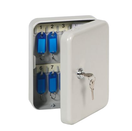 Метално табло за ключове За 48 ключа, 25x16x8 cm Сив Метално табло за ключове За 48 ключа, 25x16x8 cm Сив