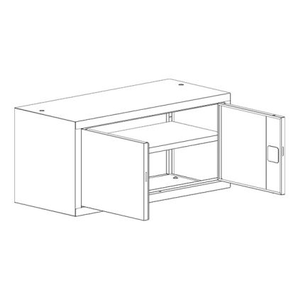 Надстройка за метален шкаф Malow Office Locker SBM 402 С един рафт, 80x43.5x46.5 cm Сив Надстройка за метален шкаф Malow Office Locker SBM 402 С един рафт, 80x43.5x46.5 cm Сив