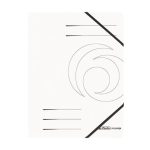 Папка с ластик Herlitz Colorspan Картон, А4 Бяла