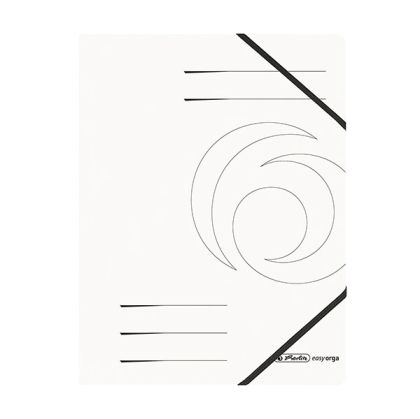 Папка с ластик Herlitz Colorspan Картон, А4 Бяла Папка с ластик Herlitz Colorspan Картон, А4 Бяла