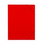 Папка с три капака и ластик Standard Червена