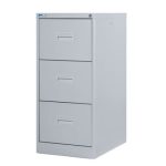 Шкаф за висящи папки Silverline SLV3M Единичен с 3 чекмеджета, 45.8x62.2x100.9 cm, Сив