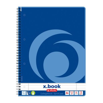 Тетрадка Herlitz X-book Меки корици, спирала, А4 80 л. с редове Тетрадка Herlitz X-book Меки корици, спирала, А4 80 л. с редове
