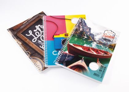 Тетрадка м. корици, спирала, офсет А5 80 л ш. р. Тетрадка м. корици, спирала, офсет А5 80 л ш. р.